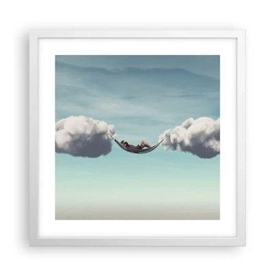 Poster in white frmae - Blissful Moment - 40x40 cm