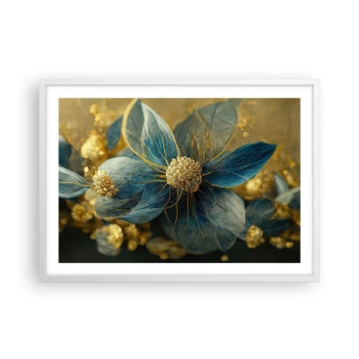 Poster in white frmae - Blossoming in Gold - 70x50 cm