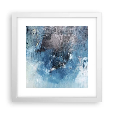 Poster in white frmae - Blue Rhapsody - 30x30 cm