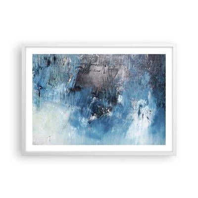 Poster in white frmae - Blue Rhapsody - 70x50 cm