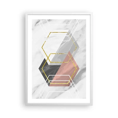 Poster in white frmae - Chain Composition - 50x70 cm