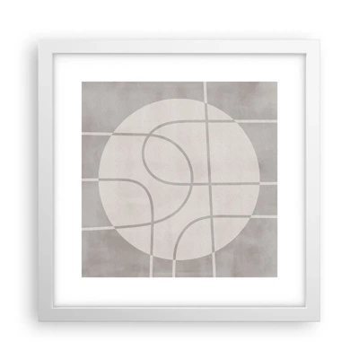 Poster in white frmae - Circular and Straight - 30x30 cm