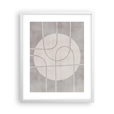 Poster in white frmae - Circular and Straight - 40x50 cm