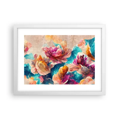 Poster in white frmae - Colourful Splendour of a Bouquet - 40x30 cm