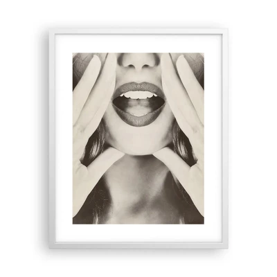 Poster in white frmae - Coming! - 40x50 cm