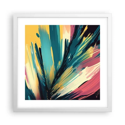 Poster in white frmae - Composition -Explosion of Joy - 40x40 cm