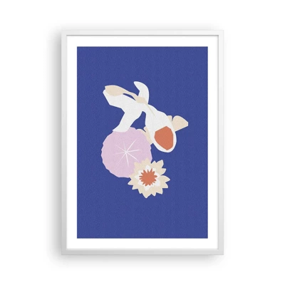 Poster in white frmae - Composition of Flowers and Buds - 50x70 cm