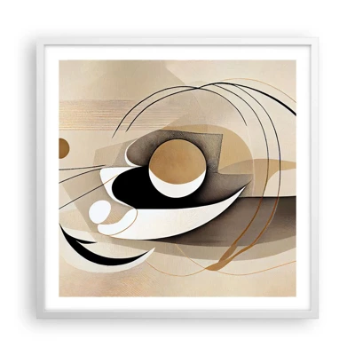 Poster in white frmae - Composition -the Heart of Things - 60x60 cm