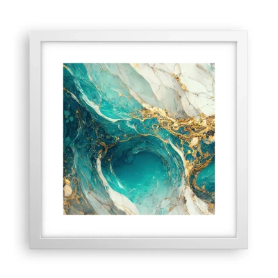 Poster in white frmae - Composition with Veins of Gold - 30x30 cm