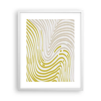 Poster in white frmae - Composition with a Gentle Curve - 40x50 cm