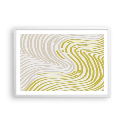 Poster in white frmae - Composition with a Gentle Curve - 70x50 cm