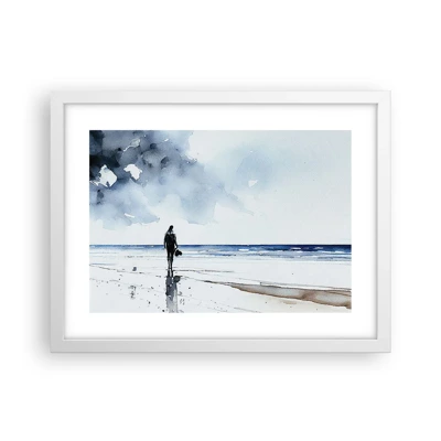 Poster in white frmae - Conversation with the Sea - 40x30 cm