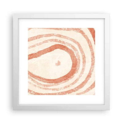 Poster in white frmae - Coral Circles - Composition - 30x30 cm