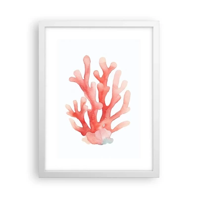 Poster in white frmae - Coral Colour Colars - 30x40 cm