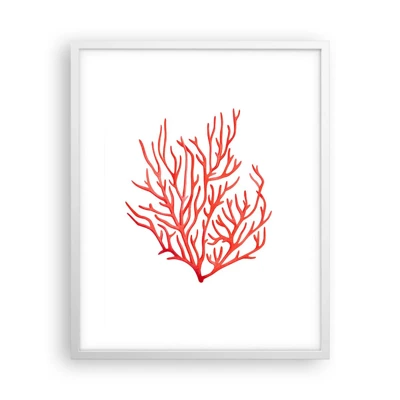 Poster in white frmae - Coral Filigree - 40x50 cm