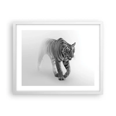 Poster in white frmae - Crouching in Fog - 50x40 cm