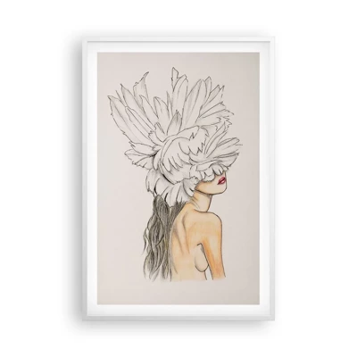 Poster in white frmae - Crowned Beauty - 61x91 cm