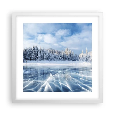 Poster in white frmae - Dazling and Crystalline View - 40x40 cm