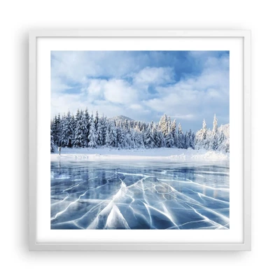 Poster in white frmae - Dazling and Crystalline View - 50x50 cm