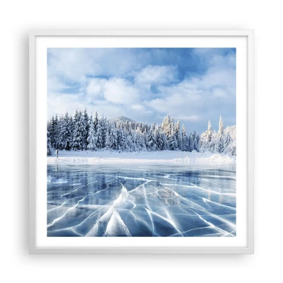 Poster in white frmae - Dazling and Crystalline View - 60x60 cm