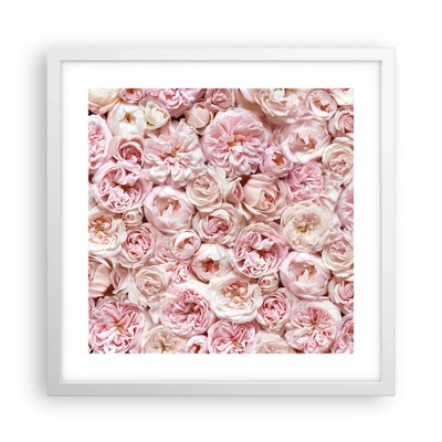 Poster in white frmae - Decked with Roses - 40x40 cm