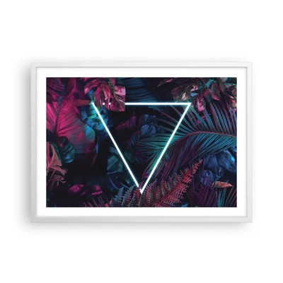 Poster in white frmae - Disco Style Garden - 70x50 cm