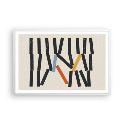 Poster in white frmae - Domino - Composition - 91x61 cm
