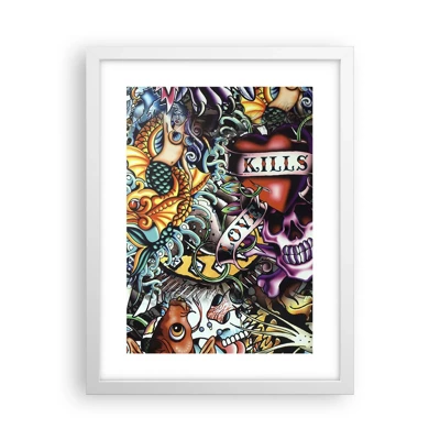 Poster in white frmae - Dream of a Tattoo Artist - 30x40 cm