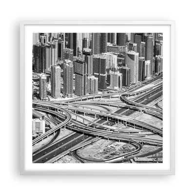 Poster in white frmae - Dubai - Impossible City - 60x60 cm