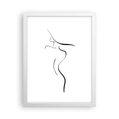 Poster in white frmae - Elusive Like a Wave - 30x40 cm