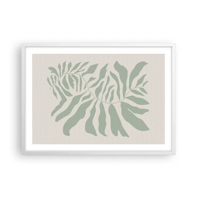 Poster in white frmae - Emerald Branch - 70x50 cm