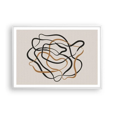 Poster in white frmae - Everything Is Tangled UP - 100x70 cm