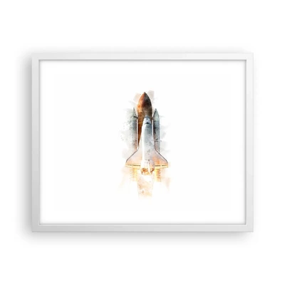 Poster in white frmae - Explorers Get Ready - 50x40 cm