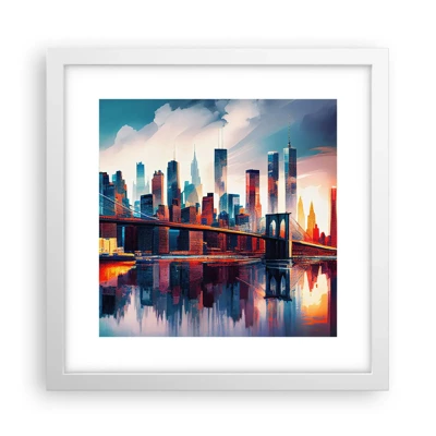 Poster in white frmae - Fabulous New York - 30x30 cm