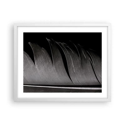 Poster in white frmae - Feather - Wonderful Constract - 50x40 cm