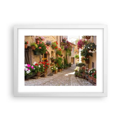 Poster in white frmae - Flood of Flowers - 40x30 cm
