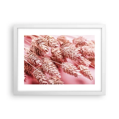 Poster in white frmae - Flowery Cascade in Pink - 40x30 cm