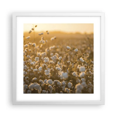 Poster in white frmae - Fluffy Field - 40x40 cm