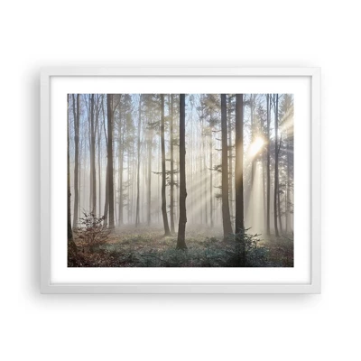 Poster in white frmae - Fog Has Woken up Too - 50x40 cm