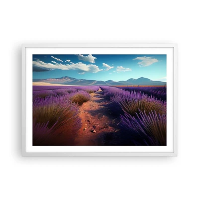 Poster in white frmae - Fragrant Fields - 70x50 cm