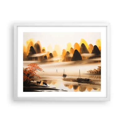 Poster in white frmae - Further than Far East - 50x40 cm