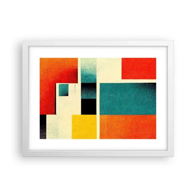 Poster in white frmae - Geometric Abstract - Good Energy - 40x30 cm