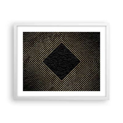 Poster in white frmae - Geometry Glamour Style - 50x40 cm