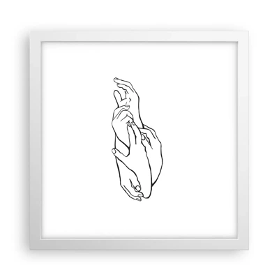 Poster in white frmae - Good Touch - 30x30 cm