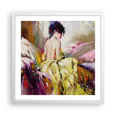 Poster in white frmae - Graceful in Yellow - 50x50 cm