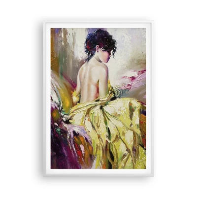 Poster in white frmae - Graceful in Yellow - 70x100 cm