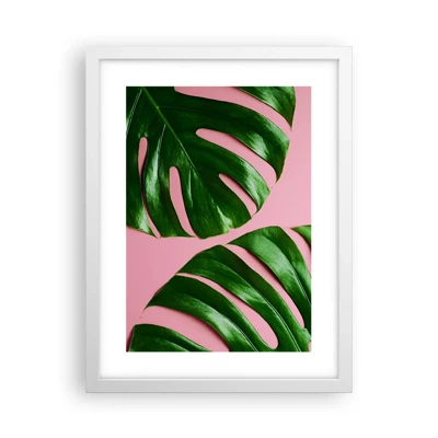 Poster in white frmae - Green Rendezvous - 30x40 cm