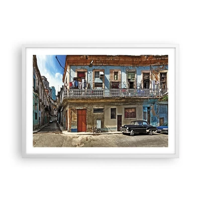 Poster in white frmae - Havana Style - 70x50 cm