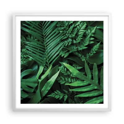 Poster in white frmae - In a Green Hug - 60x60 cm
