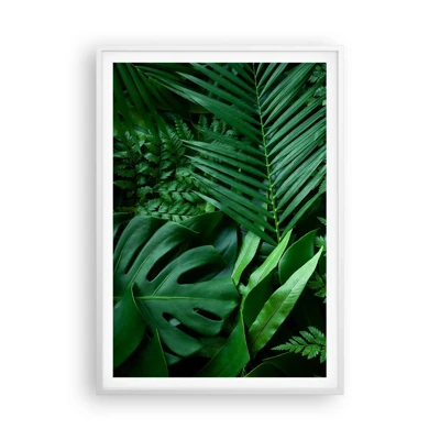 Poster in white frmae - In a Green Hug - 70x100 cm